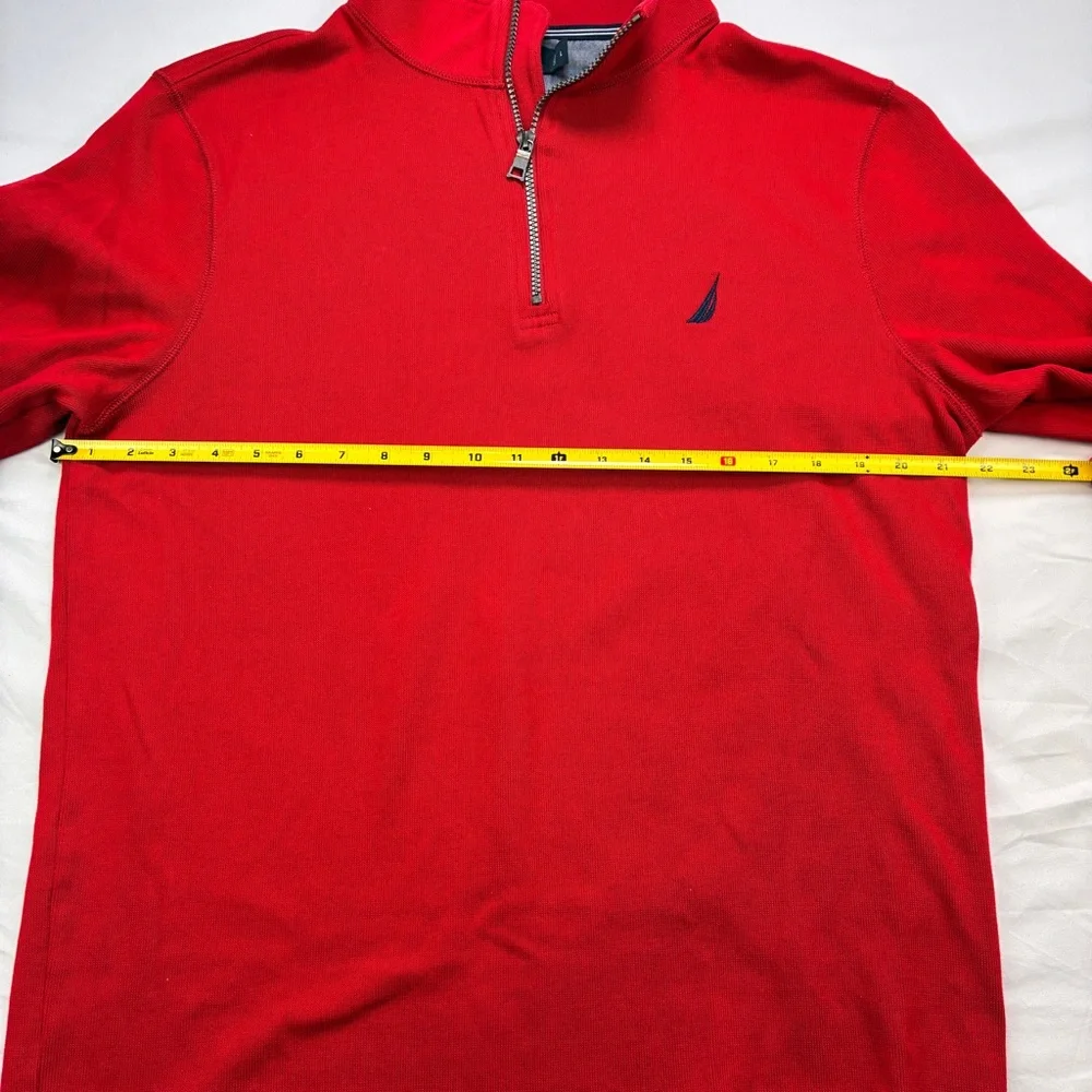 Nautica Men's Red Half-Zip Sweater